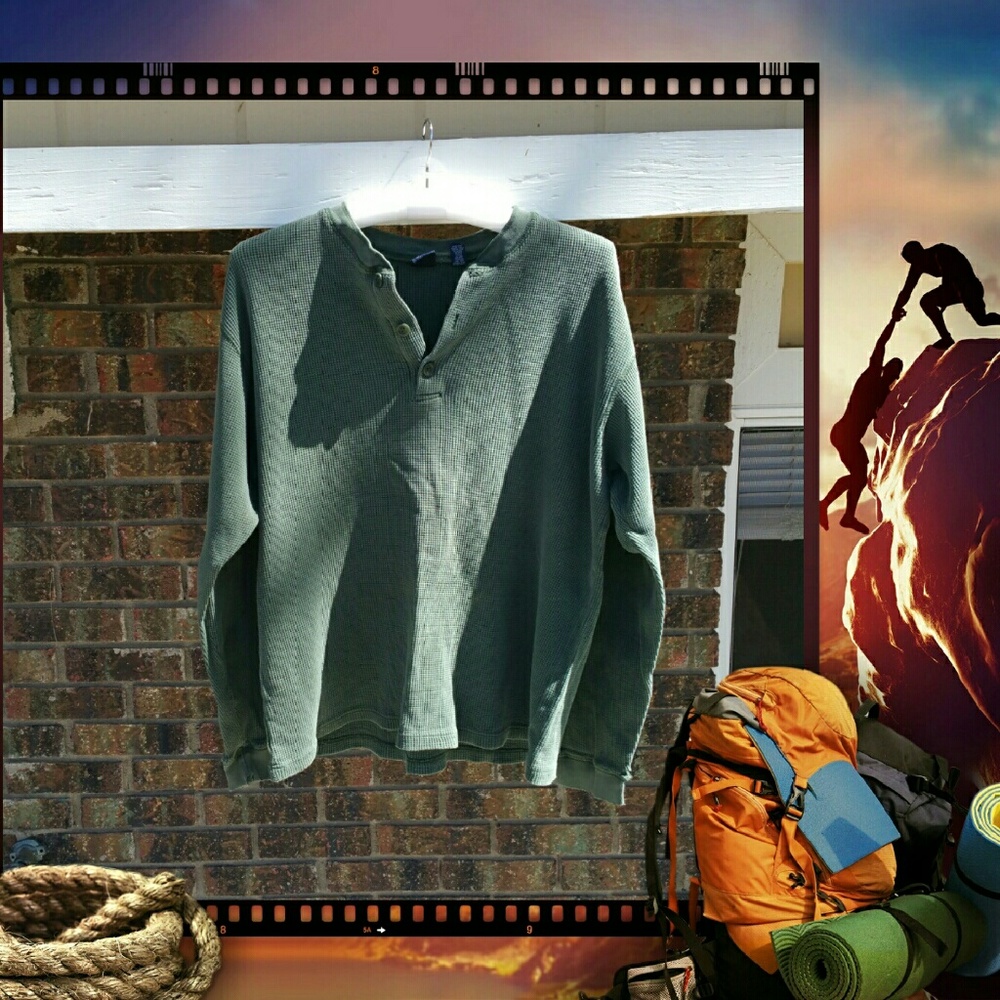 Vintage Gap Forest Green Thermal Riverman's Shirt